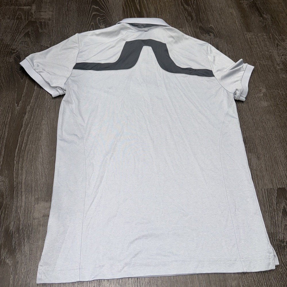 J.Lindeberg Mens M Gray Performance KV Regular Fit TX Golf Jersey Polo Shirt